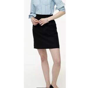 NWT J Crew Factory Womens City Skirt 14 Linen Cotton Blend Pockets Lined Pull On